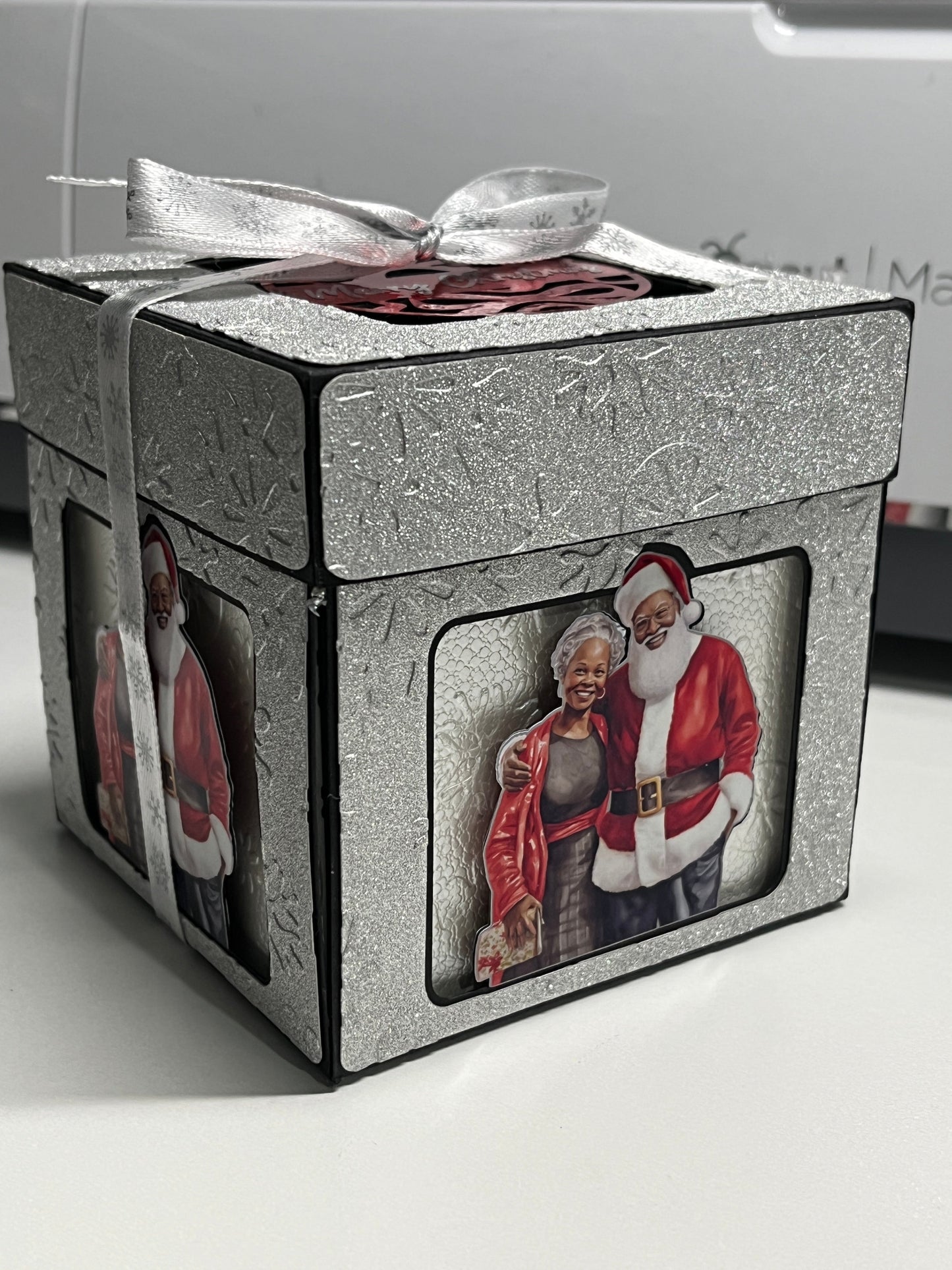 Grey Christmas Exploding Box