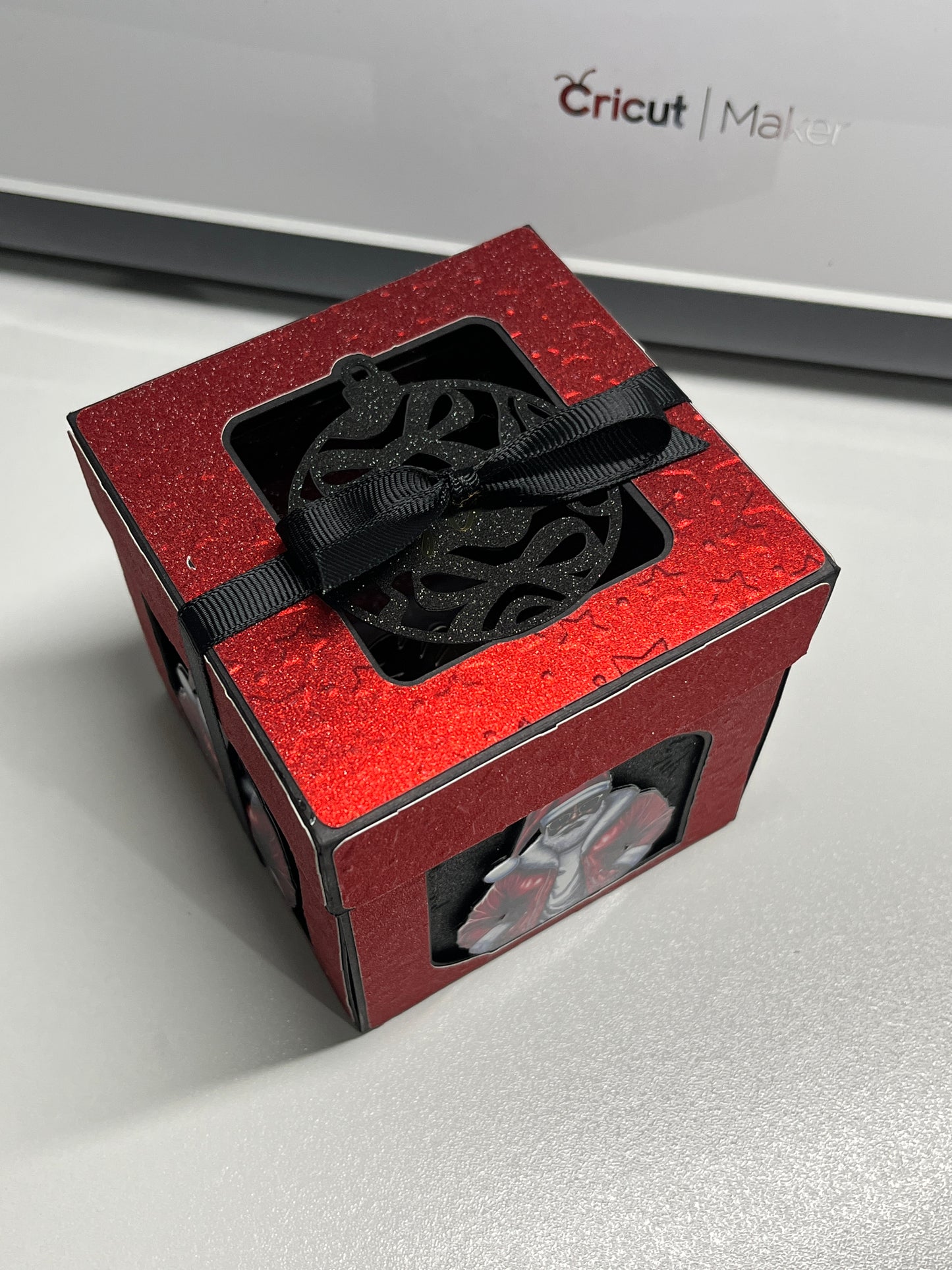 Black & Red Christmas Exploding Box